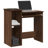 Desk with Shelves Brown Oak 84x40x78 cm Engineered Wood 860451