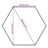 Garden Marquee Pavilion Tent with Curtains Hexagonal 360x265 cm 43166