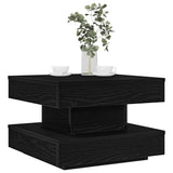 Coffee Table 360-Degree Rotatable Black 50x50x34.5 cm 858471