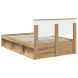 Bed Frame Artisian Oak 120 x 190 cm Engineered wood 3407903