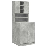 Washing Machine Cabinets 2 pcs Concrete Grey Engineered wood 3324919