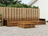 Outdoor Sofa Set 5 pcs Natural Solid Acacia Wood 3382982