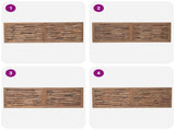 Bed Headboard Natural Solid Teak Wood 42024550