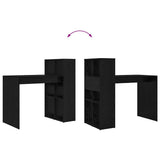 Desk with Shelf Black Oak 108 x 55 x 103.5 cm Engineered Wood 869459