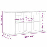 Aquarium Stand Artisan Oak 120x40x60 cm Engineered Wood 857277