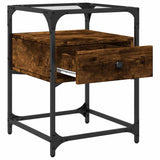 Bedside Cabinets 2 pcs Smoked Oak 40x40x55 cm Engineered Wood 846079