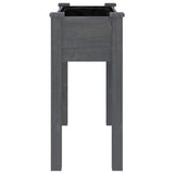 Planter with Liner Grey 71x37x76 cm Solid Wood Fir 364232