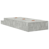 Storage Bed Frame Concrete Grey 80 cm Engineered Wood 3335600