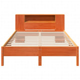 Bookcase Bed without Mattress Wax Brown 160x200 cm Solid Wood Pine 3322827