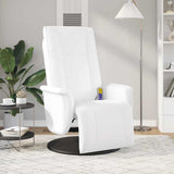 Swivel Massage Recliner Chair White 71 x 90 x 105 cm 42018592