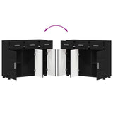 Sideboard FLORIN Black 88.5 x 30.5 x 73 cm Engineered Wood 880312