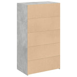 Highboard Concrete Grey 70x41x124 cm Engineered Wood 846407