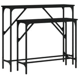 Console Tables 2 pcs Black Engineered Wood 834140