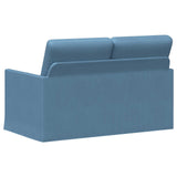 2 Seater Sofa Blue 130 x 81 x 82 cm Corduroy Fabric 42041070