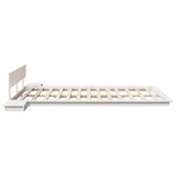 Bed Frame White 140 x 200 cm Wood 872399