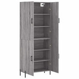 Highboard Grey Sonoma 69.5x34x180 cm Engineered Wood 3195689