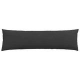 Sofa Pillows 2 pcs Black 145 x 40 cm Fabric 42013857