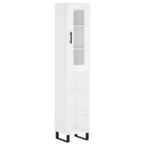 Highboard White 34.5x34x180 cm Engineered Wood 3199385