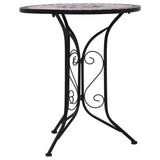 Mosaic Bistro Table Grey 61cm Ceramic 46715