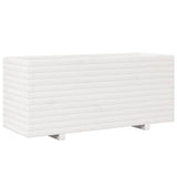 Garden Planter White 110x40x49.5 cm Solid Wood Pine 847379