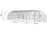 Chicken Coop Silver 800 x 300 x 200 cm Galvanised Steel 3434698