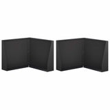 Retaining Wall 2 pcs 50 x 50 x 40 cm Steel Black 8015214