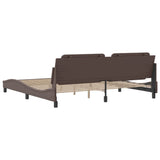 Bed Frame without Mattress "Zadar" Brown 200x200 cm Faux Leather 3208207