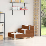 3-Tier Raised Bed Brown 120x80 cm Solid Wood Pine 4010312