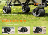 Folding Garden Trolley, Cargo Traile on Wheels, Collapsible Camping Trolley, Outdoor Utility Wagon T3398P377622