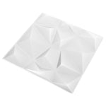 3D Wall Panels 48 pcs 50x50 cm Diamond White 12 m² 150912