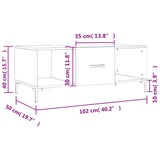 Coffee Table Sonoma Oak 102x50x40 cm Engineered Wood 829303