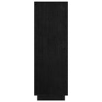 Book Cabinet/Room Divider Black 80x35x103 cm Solid Pinewood 810888