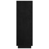 Book Cabinet/Room Divider Black 80x35x103 cm Solid Pinewood 810888