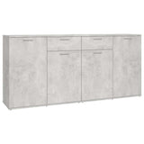 Sideboard Concrete Grey 160x36x75 cm Engineered Wood 3074931