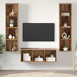 TV Cabinet Set Wall-mounted 3 pcs Old Wood Engineered Wood 3393339