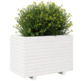 Garden Planter White 70x40x49.5 cm Solid Wood Pine 847369
