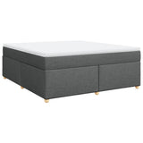 Box Spring Bed with Mattress Dark Grey 180x200 cm Fabric 3285395
