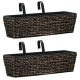 ZNTS Garden Planters 2 pcs Water Hyacinth Brown 45578