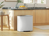 50L Kitchen Bin with Soft-Close Lid and Stay-Open Function, Stainless Steel Pedal Bin with Removable T3398P424975