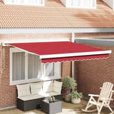 Retractable Awning Red 300 x 250 cm Fabric and Metal 3330153