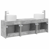 Bathroom Cabinet Set 3 pcs Concrete Grey 49.5 x 44.5 x 66 cm 3405710