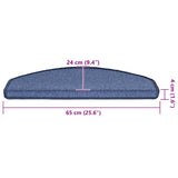 Stair Mats 20 pcs 65x24x4 cm Blue Half Round Large 3365796