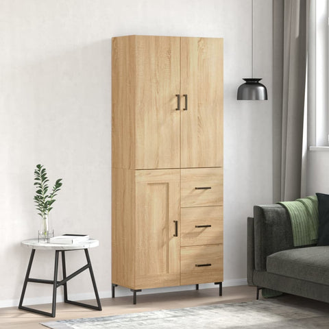 Highboard Sonoma Oak 69.5x34x180 cm Engineered Wood 3196014