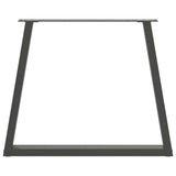 Dining Table Legs V-Shape 3 pcs Anthracite 80x cm Steel 4012590