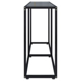 Console Table Black Tempered glass, powder-coated steel 331675