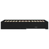 Bed Frame with Storage Black Oak 80 x 200 cm Engineered Wood 3429531