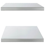 Wall Shelves 2 pcs 100x40 cm Silver Stainless Steel 30278