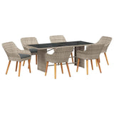Outdoor Dining Set 7 pcs Light grey 3261633