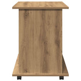 Rolling Cabinet Artisan Oak 60x45x60 cm Engineered Wood 856663