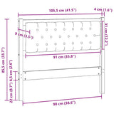 Headboard Other Brown and black 100 cm Solid pine wood 879026